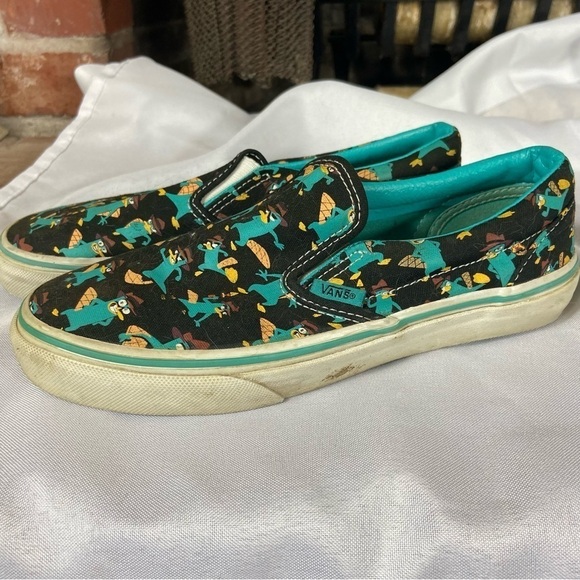 Perry the Platypus Kids Vans Shoes Size 3.5 Phineas and Ferb Limited Edition - Picture 2 of 8